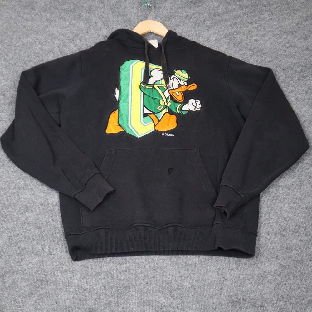 Vintage‎ Oregon Ducks x Disney Donald Duck Graphic Hoodie Sweater Mens Rare READ